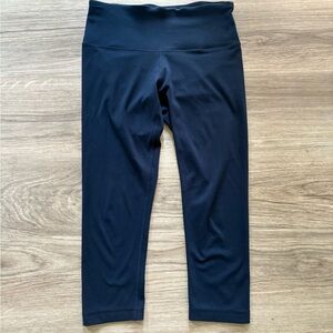 YOGALICIOUS Navy Blue High Rise Crop Leggings size S